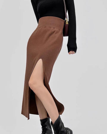 Lavrila Knit Slit Skirt