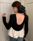 Darcia Puff Backless Top