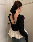 Darcia Puff Backless Top