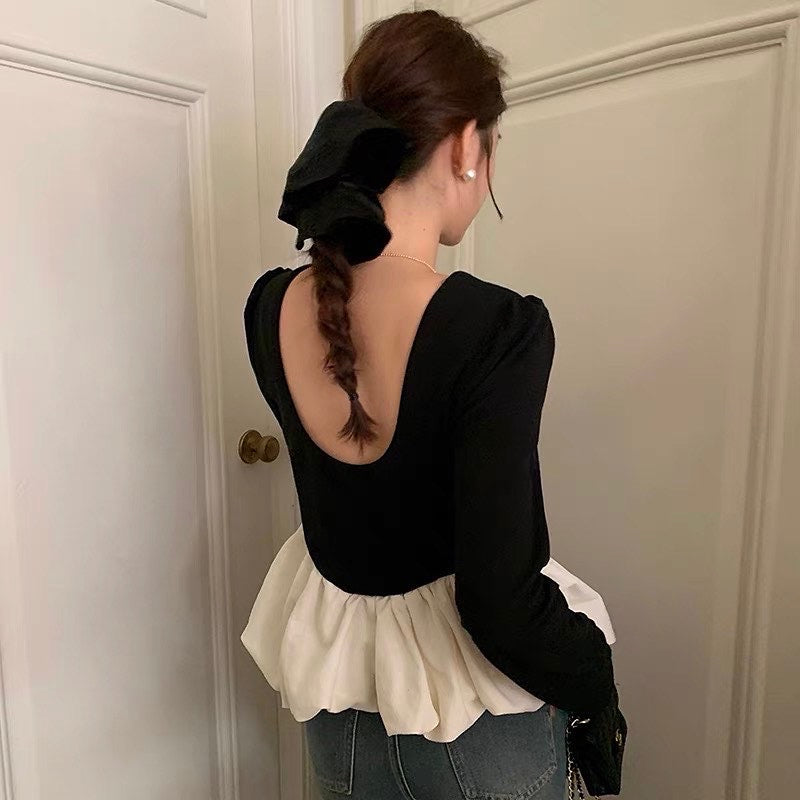 Darcia Puff Backless Top