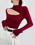 Meza Cut Out Long Sleeve Top