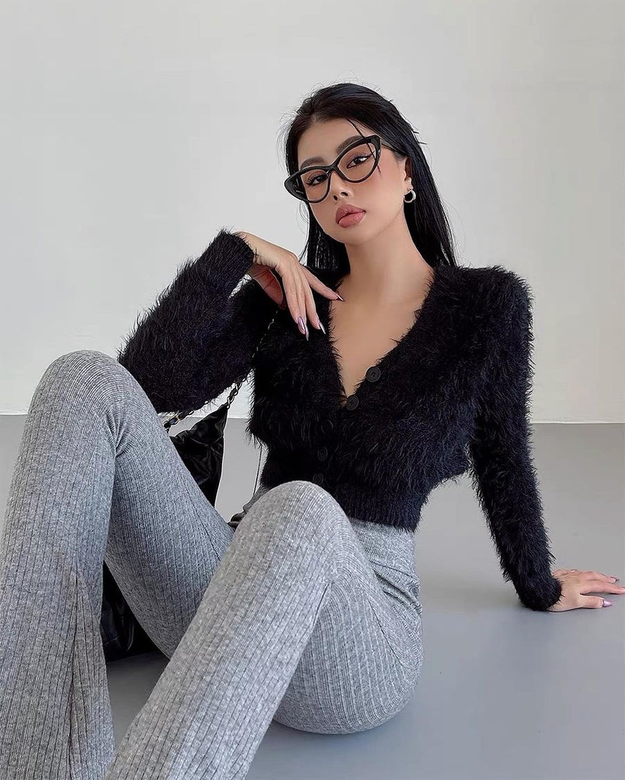 Henley Fur Top