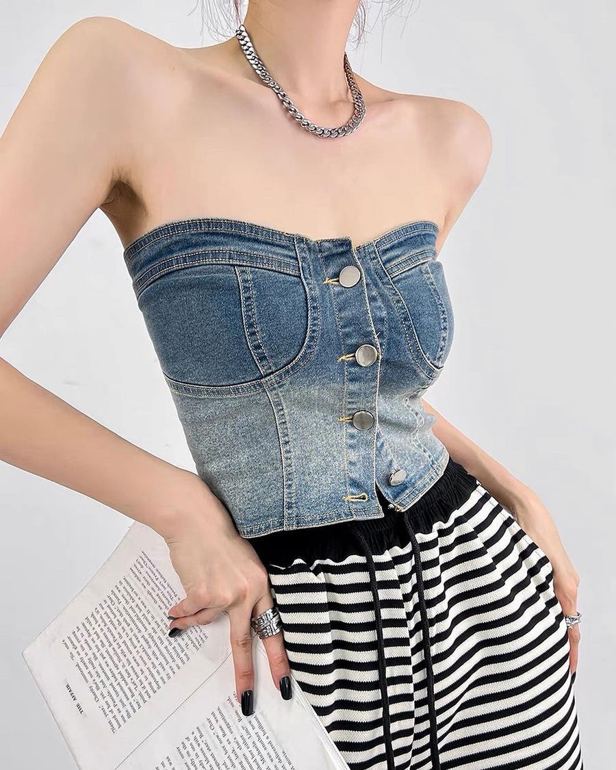 Gavia Denim Tube Top