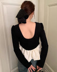 Darcia Puff Backless Top