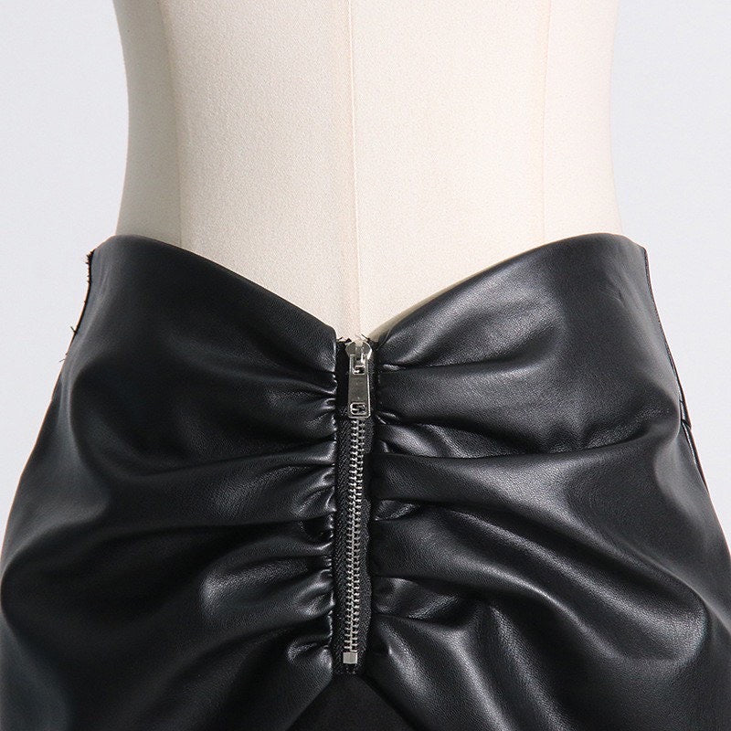 Moxie ½ Leather Skirt