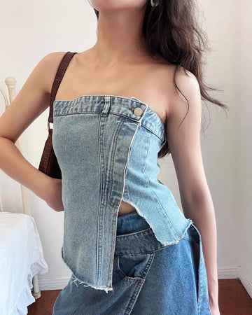 Jianne Denim Tube Top