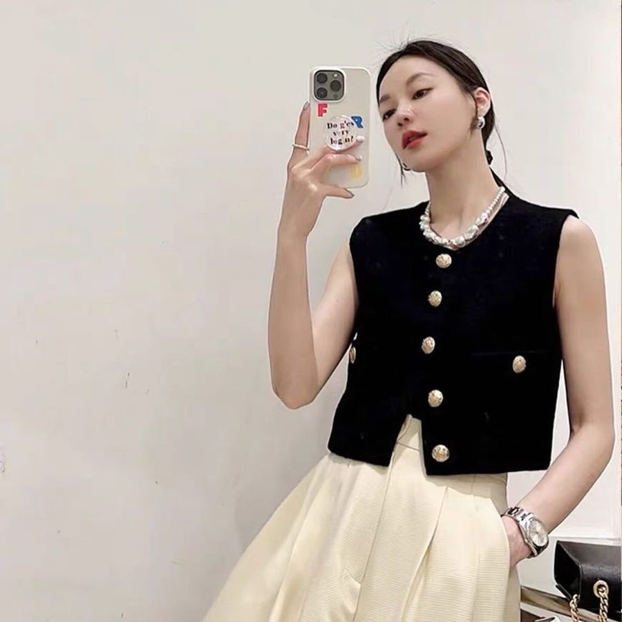 Jihyo Tweed Vest Top