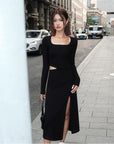 Kirie Cut-Out Slit Dress