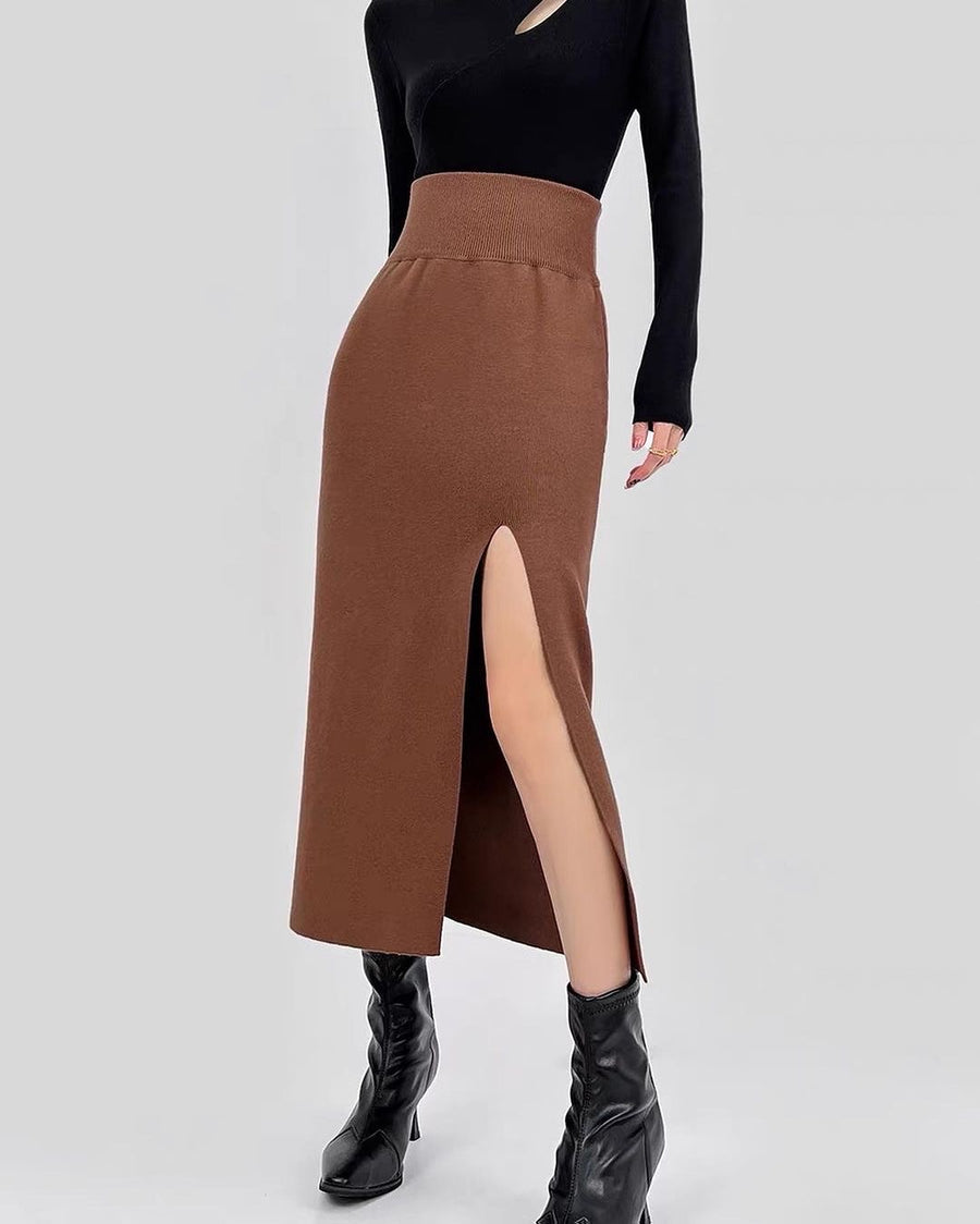 Lavrila Knit Slit Skirt