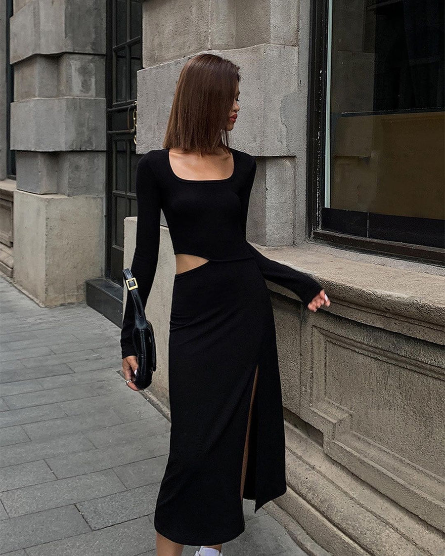 Kirie Cut-Out Slit Dress