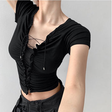 Gouw Lace Up Top