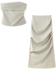 Kanzle Pleated Khaki Set