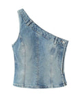 Hanvia Asymmetric Denim Top