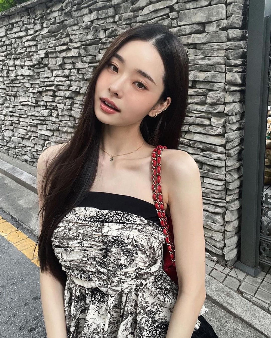 Song Ji-a Pattern Tube Top