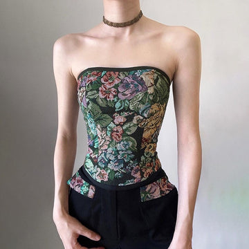 Vanha Floral Corset Top