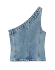 Hanvia Asymmetric Denim Top