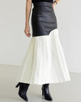 Camille Leather Pleated Skirt