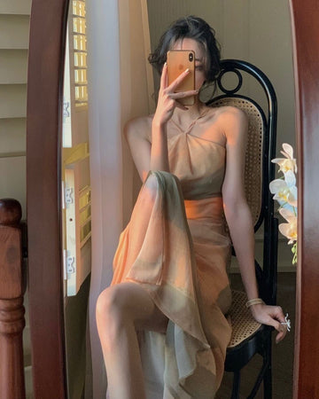 Miceal Tangerine Dress