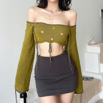 Olive Sabrina Top