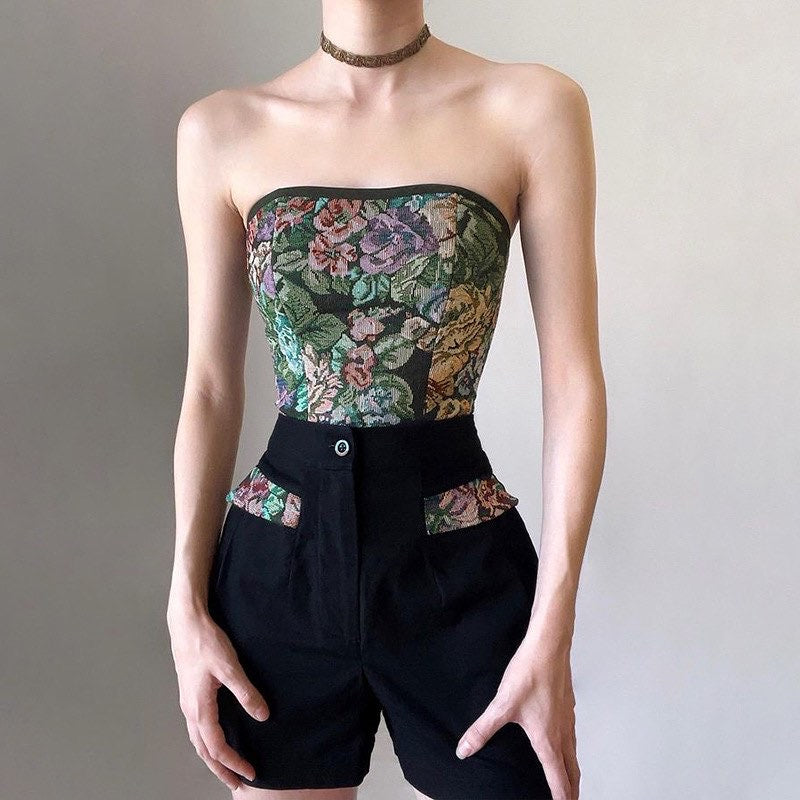 Vanha Floral Corset Top