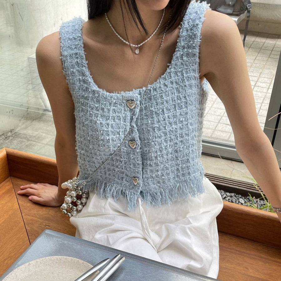 Meraud Tweed Tank Top