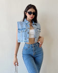 Corey Denim Vest Jacket