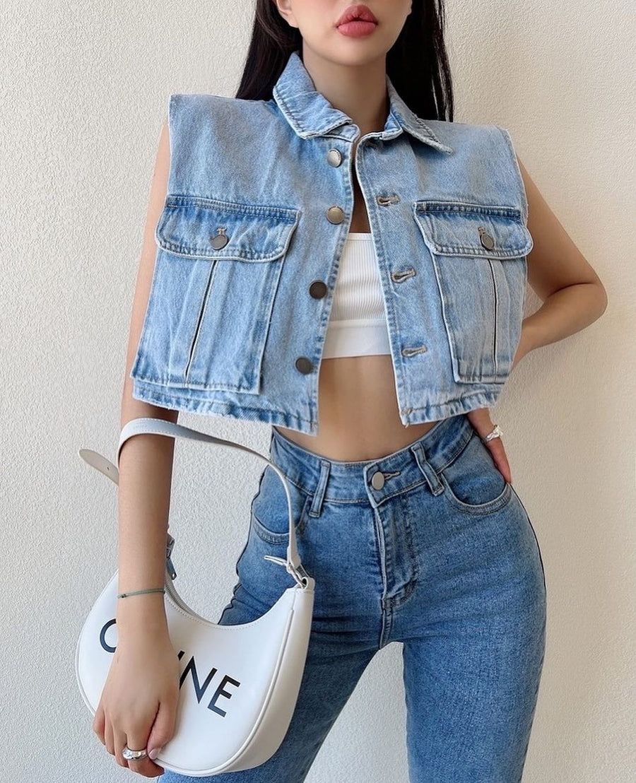 Corey Denim Vest Jacket