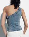 Hanvia Asymmetric Denim Top