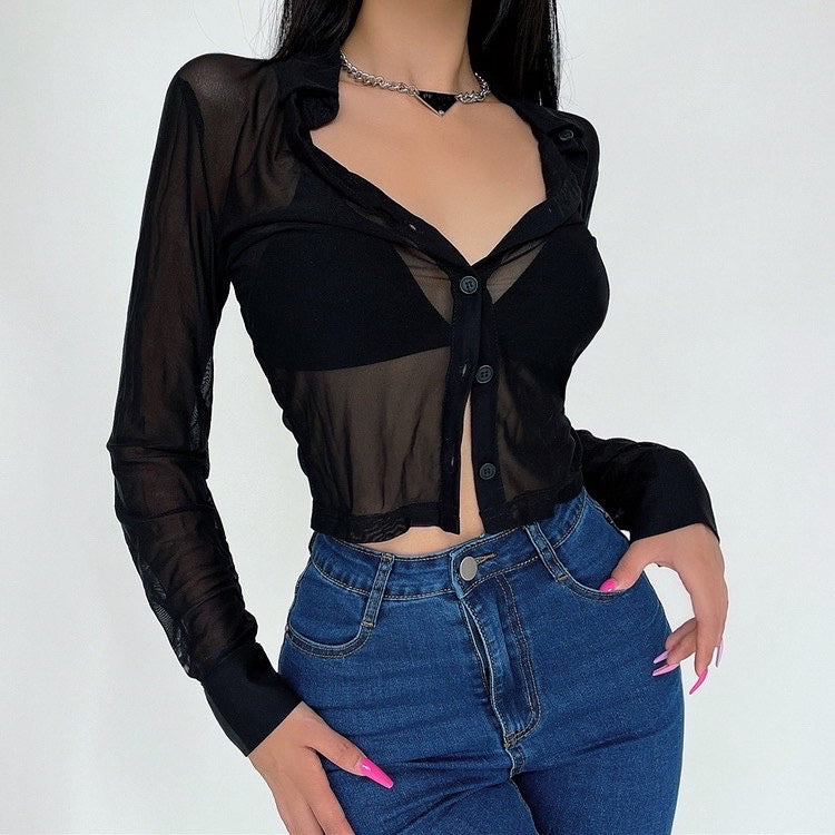 Kendall Sheer Mesh Shirt