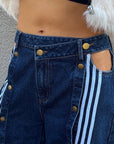Lisa Wide Snap Jeans