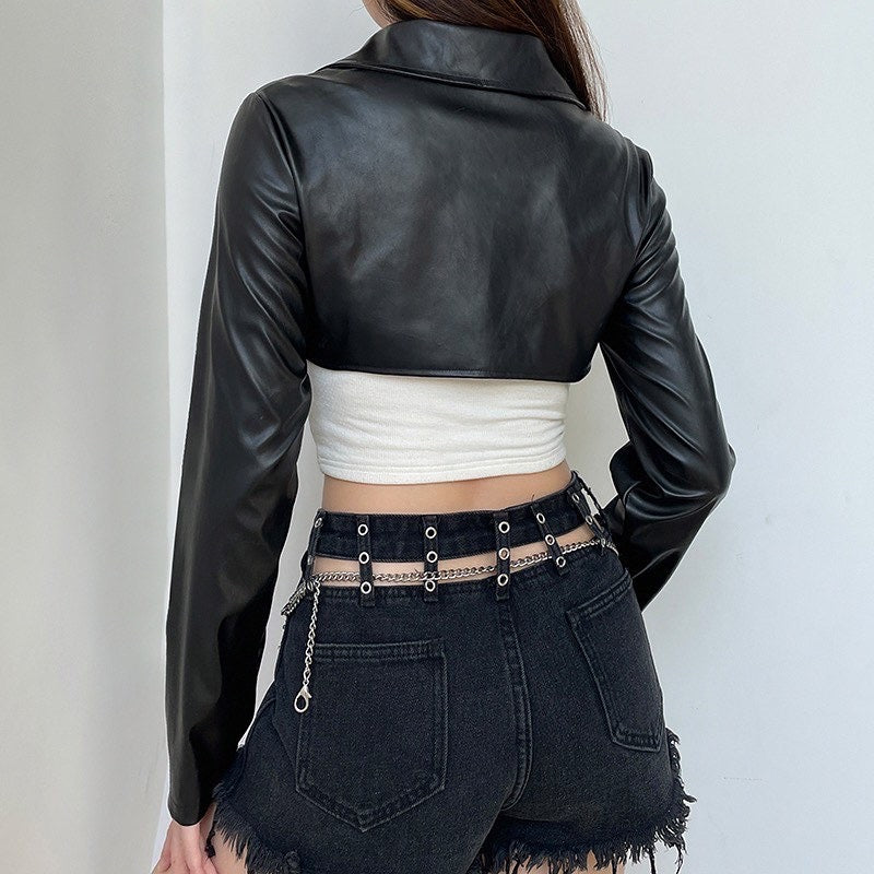 Winona Leather Crop Jacket