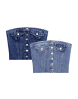 Gacy Denim Tube Top