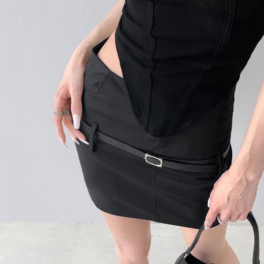 Kyra Belted Skirt