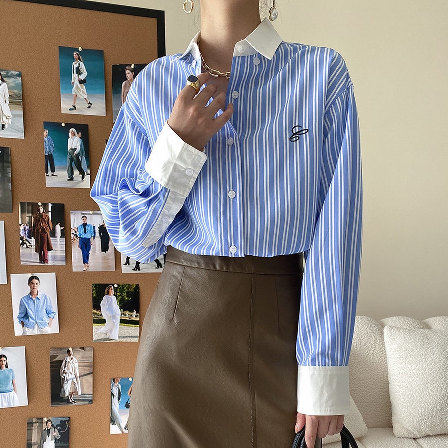 Cathy Striped Down Shirt