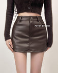 Ivanov Leather Skirt