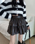 Vivia Leather Skirt