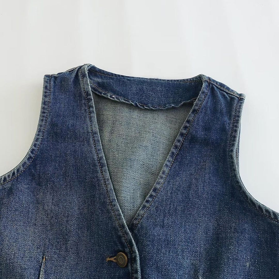 Mairva Denim Vest Top