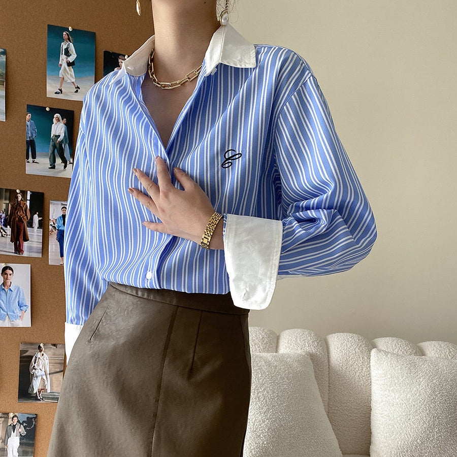 Cathy Striped Down Shirt