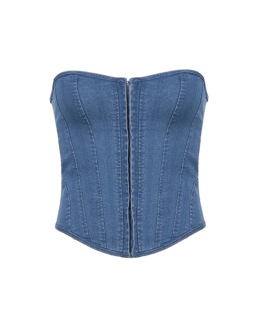 Jordan Denim Tube Top