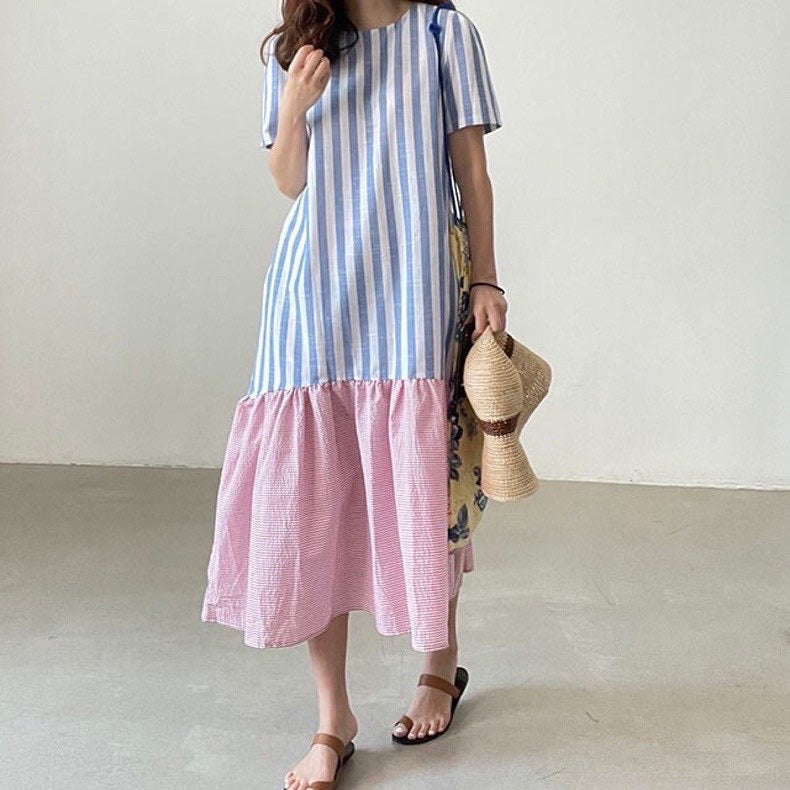 Milona Striped Down Dress