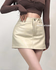 Ivanov Leather Skirt