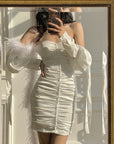 Alessandra Feather Dress