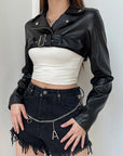 Winona Leather Crop Jacket