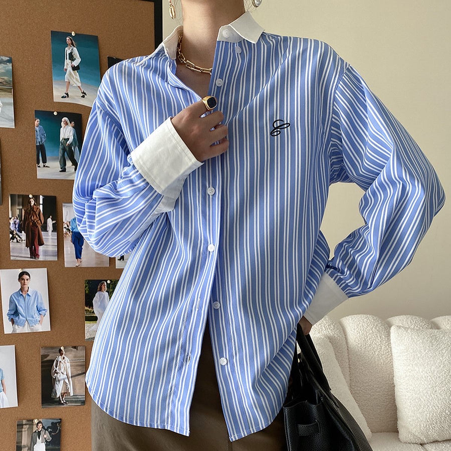 Cathy Striped Down Shirt